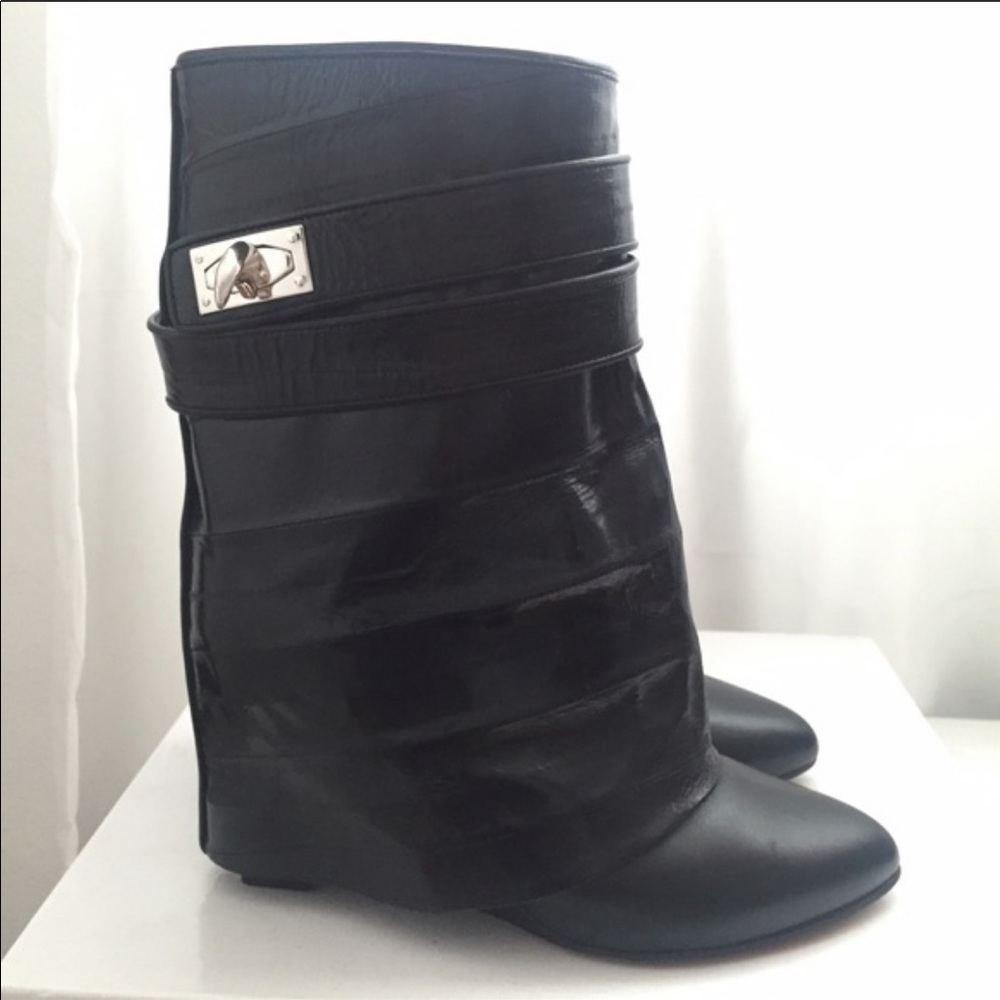Givenchy Eel Skin Shark Lock Boots